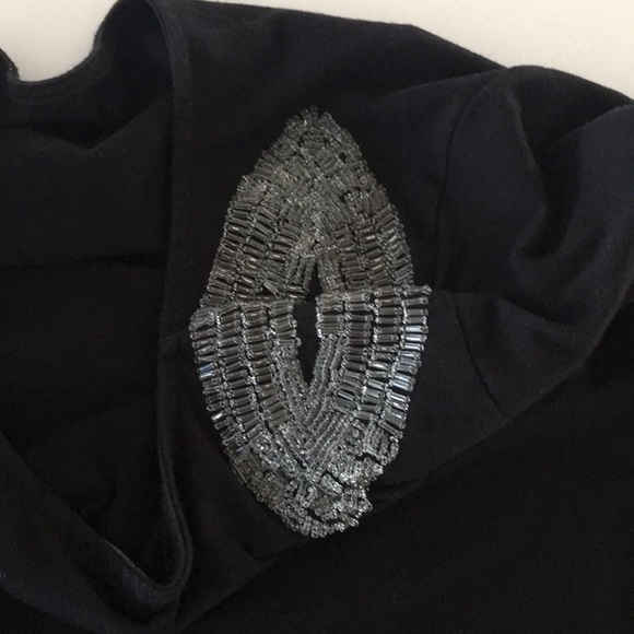 Forever 21 Shoulder Accent Black Tee - Picture 5 of 6